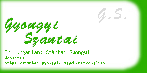 gyongyi szantai business card